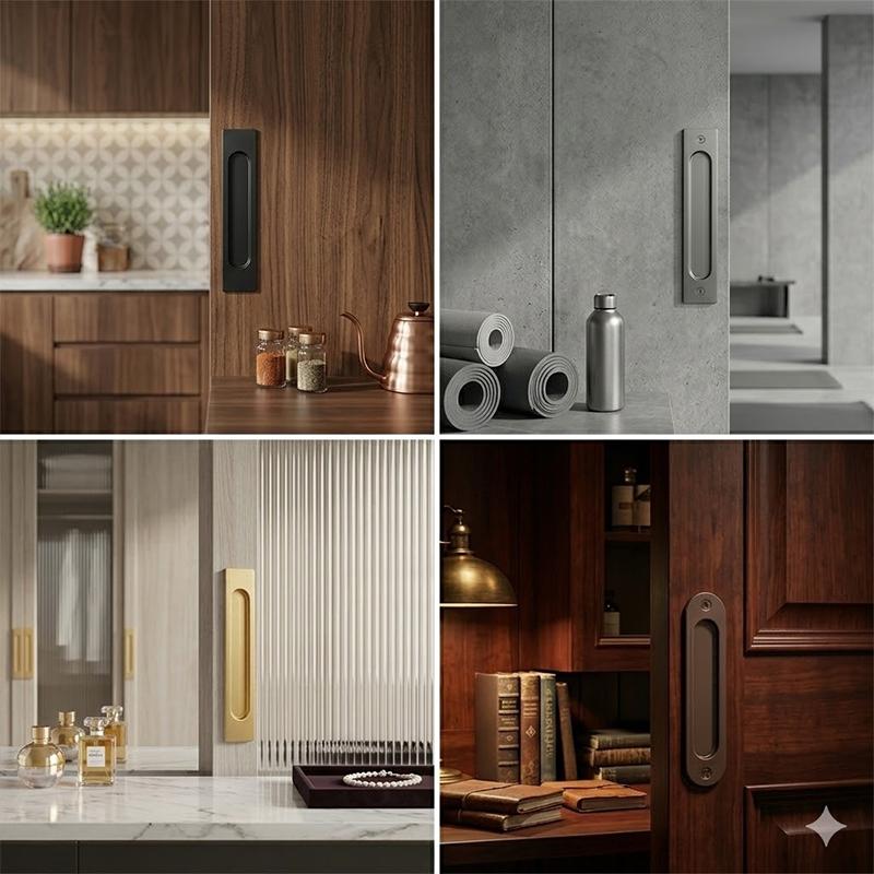 Furniture Joint Hardware - Самоклеящаяся ручка для раздвижных дверей без