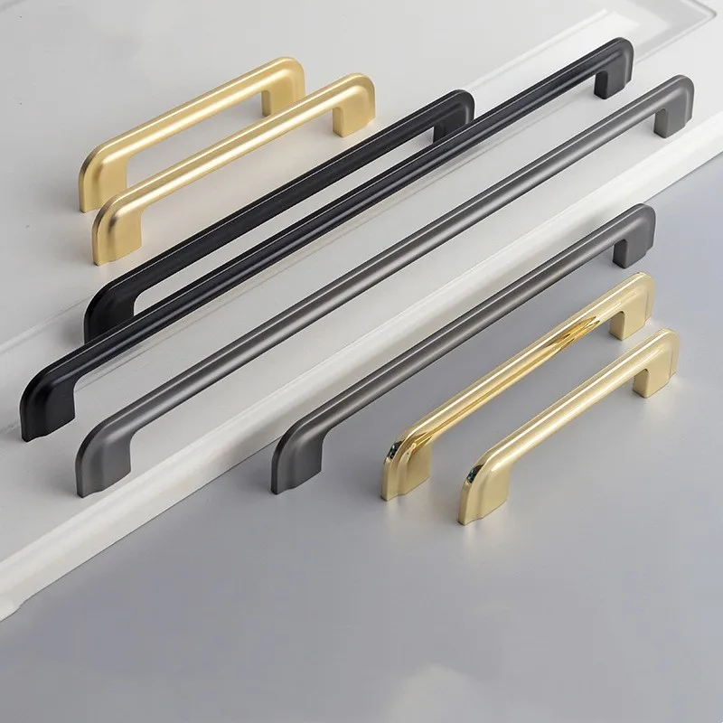 Quality Furniture Hardware - Черная удлиненная дверная ручка шкафа, высококачественные