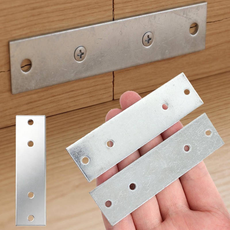 Furniture Hardware Wood - 6/1 шт. Прочные прямые металлические кронштейны-соединители,
