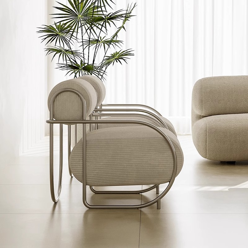 Furniture Hardware Business - Итальянское кресло-софа из нержавеющей стали, одноместное,
